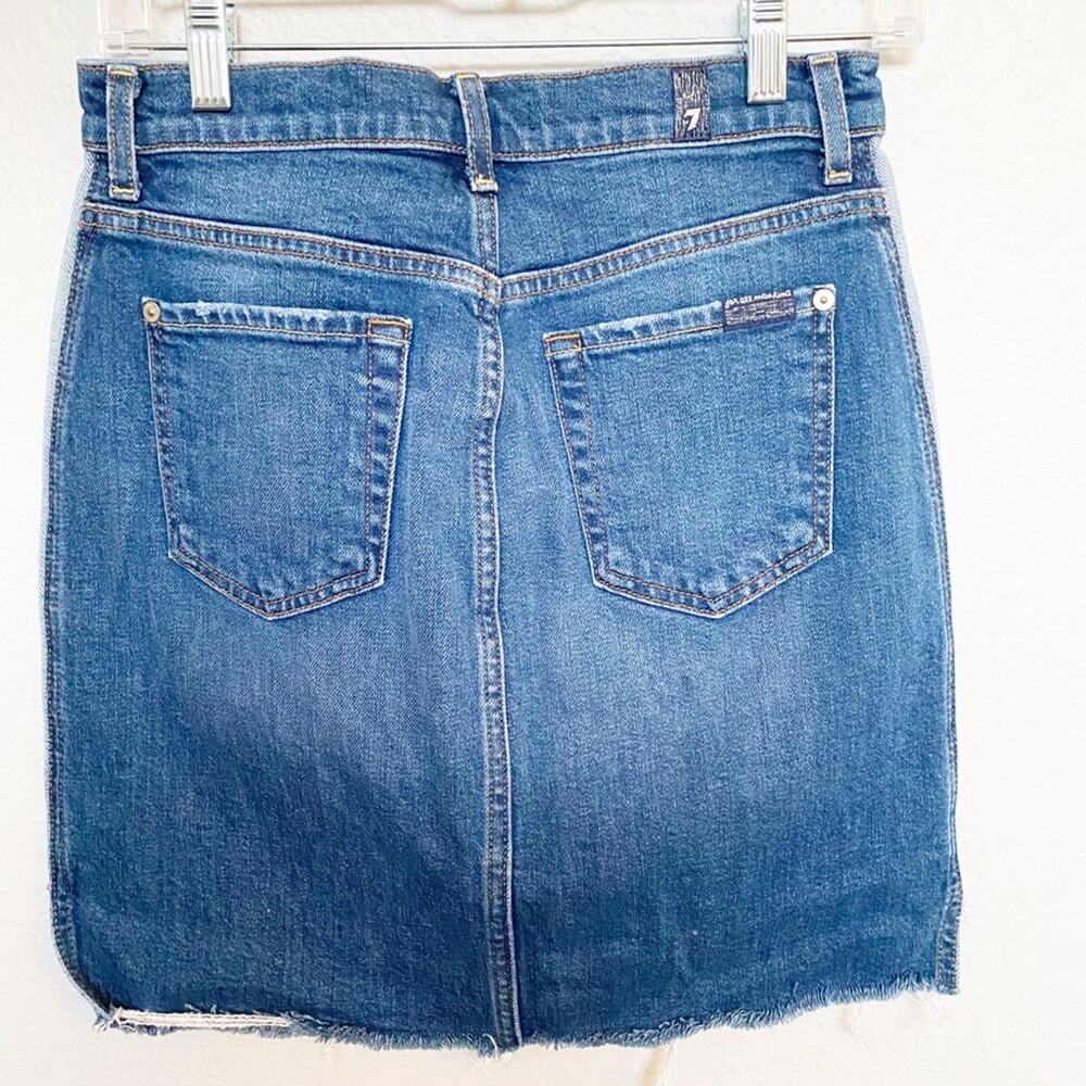 7 Jeans For All Mankind Denim Mini Skirt 26 - Picture 5 of 6
